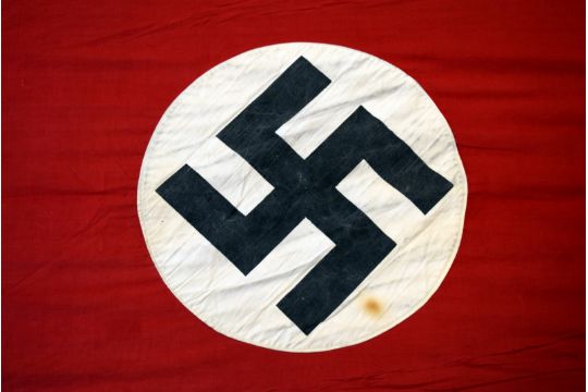 Large WW2 German Banner Large WW2 German Banner in red with central ...