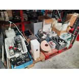 +VAT 4 floor bays of floor bays plus one shelf of assorted vending machine spares to include drip