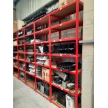 +VAT The contents of the large red racks comprising refrigerant units, spiral stock trays, stock