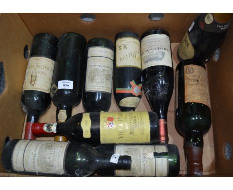 Bottle of Chateau Latour 1977 together with two bottles of vintage port, three bottles of Chateau ventenac 1989 etc