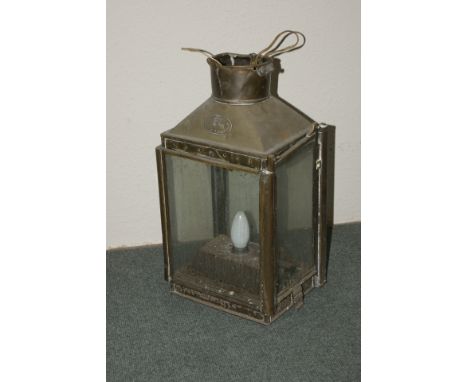 Brass ceiling light and a cylindrical hall lantern (2)