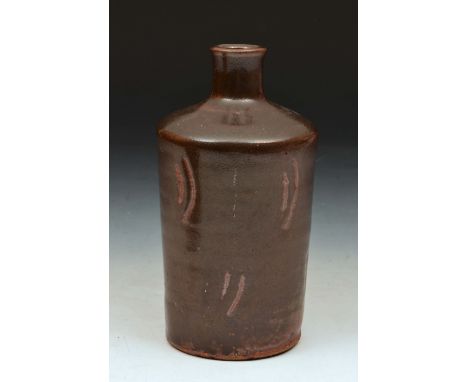 William Marshall (British, 1923-2007) (attributed to) at Leach Pottery Vase, with brown glaze and incised designs, indecipher