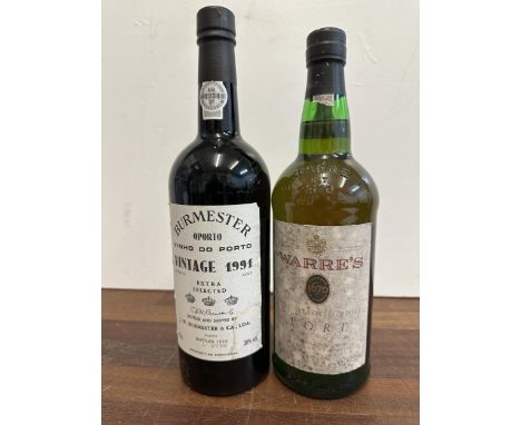 Two bottles of Port to include Warres and Burmester 1991, vintage, 75cl x 2Location:If there is no condition report shown, pl