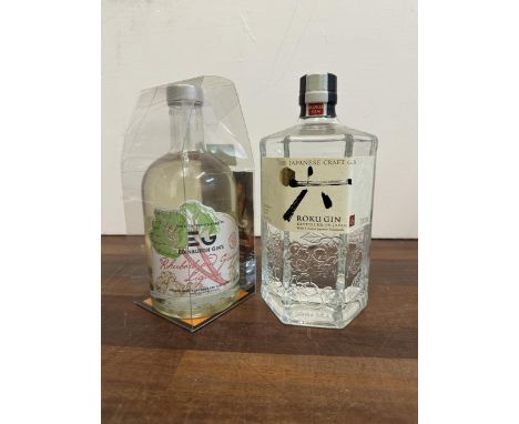 A single bottle of Japanese Roku Gin and a bottle of Edinburgh Gins Rhubarb and Ginger liqueur, 50clLocation:If there is no c