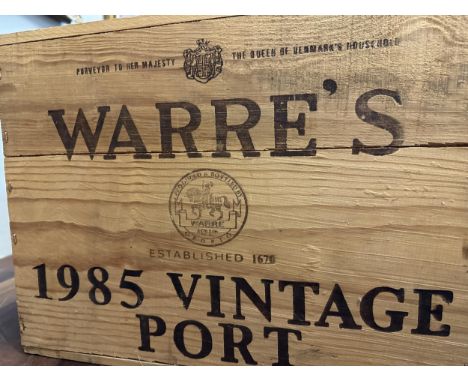 Twelve bottles Cased of Warres 1985 Vintage PortLocation:If there is no condition report shown, please request