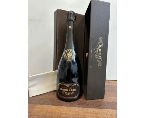 A single bottle of Champagne Krug Vintage 1990, 750ml, in presentation boxLocation:If there is no condition report shown, ple