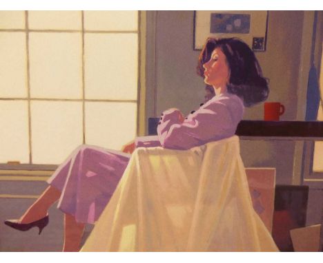 Y Jack Vettriano (B 1951), ARR, 'Winter Light and Lavender', a pencil signed print.   62 X 77cms