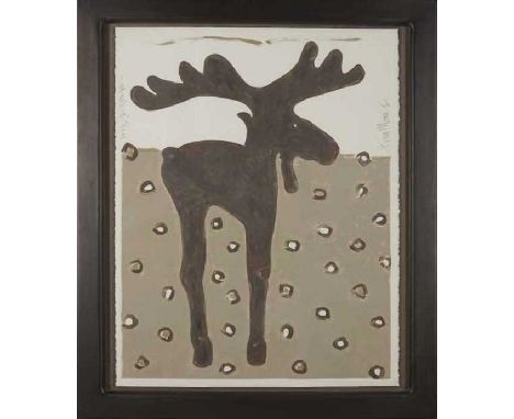 Christina Zimpel (Contemporary Australian), "Harry Moose" II, Lithograph, signed and titled, 73 x 60cmQty: 1