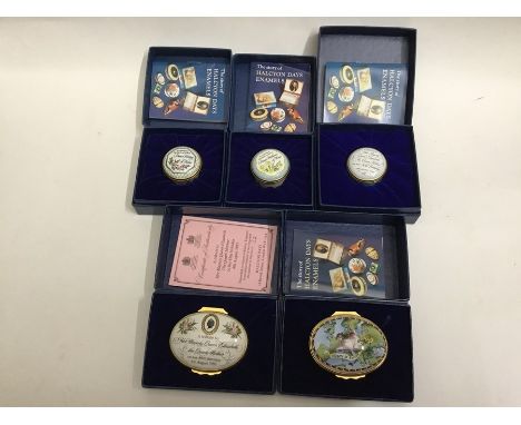 A collection of boxed Halcyon days enamel trinkets (18)