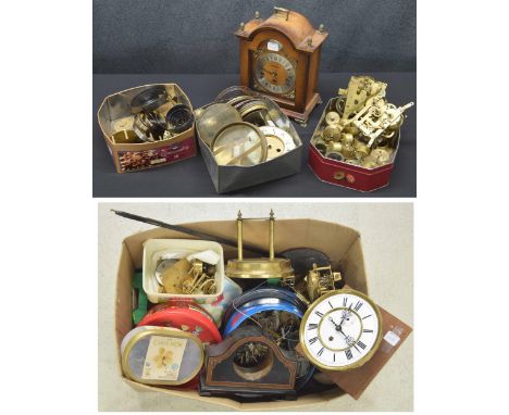 Kieninger three train mantel clock striking on five rods, 12.5" high; also a Vienna regulator single weight movement (pendulu
