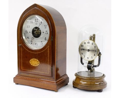 Bulle electric mantel clock, the 5.5" silvered dial with skeletonised centre inscribed Markey &amp; Son, Margate, within a ma