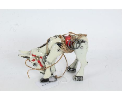 Tinplate Muffin The Mule puppet, Mid 20th century, stamped 'Made in England'