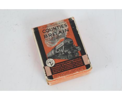 Jaques &amp; Son "Counties of Britain" playing cards, the cards showing reproductions of famous railway posters, the outer ca
