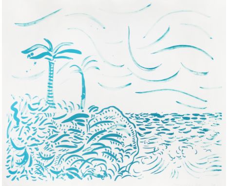 David Hockney (born 1937)Green Bora Bora (M.C.A. Tokyo 214) Lithograph in colours, 1979, on Rives BFK wove paper, signed, dat