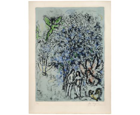 Marc Chagall (1887-1985)Le Paradis bleu  (Mourlot 612) Lithograph in colours, 1970, on Arches wove paper, signed and numbered