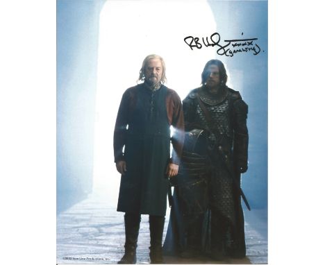 Lord of the Rings Bruce Hopkins genuine signed authentic 10x8 colour photo. Good Condition. All signed pieces come with a Cer