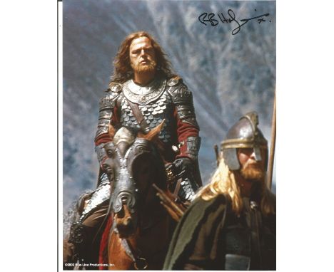 Lord of the Rings Bruce Hopkins genuine signed authentic 10x8 colour photo. Good Condition. All signed pieces come with a Cer