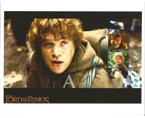 Sean Astin Lord of the Rings genuine signed authentic 10x8 colour photo. Good Condition. All signed pieces come with a Certif
