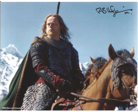 Lord of the Rings Bruce Hopkins genuine signed authentic 10x8 colour photo. Good Condition. All signed pieces come with a Cer