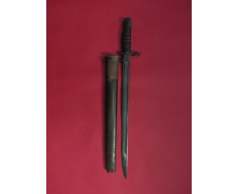 A WWI US Remington bayonet, scabbard a/f