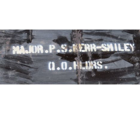 An early-mid 20th Century tin trunk named "Major P.S. Kerr-Smiley" and another. (2)