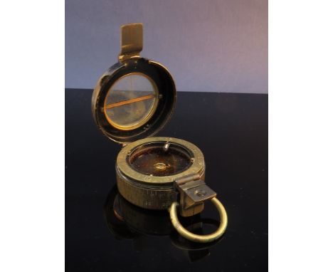 A WWI marching compass, F. Baker & Son 1917 with WD mark