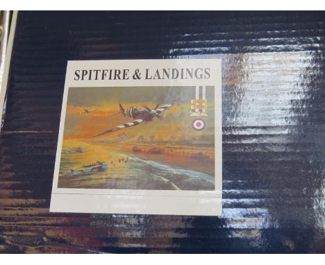 An RAF licensed "Spitfire and Landings" D-Day 70th anniversary print, boxed