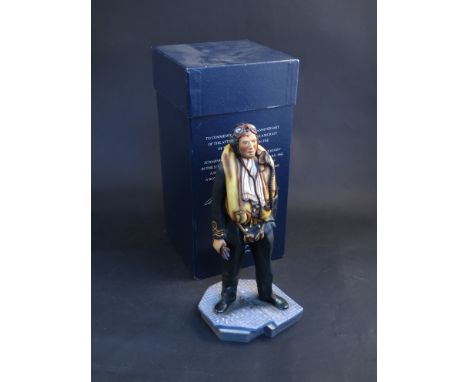 A "History in Porcelain Company" Ashmore Fine China figurine of a Royal Navy Fleet Air Arm Pilot (1939-45), boxed 