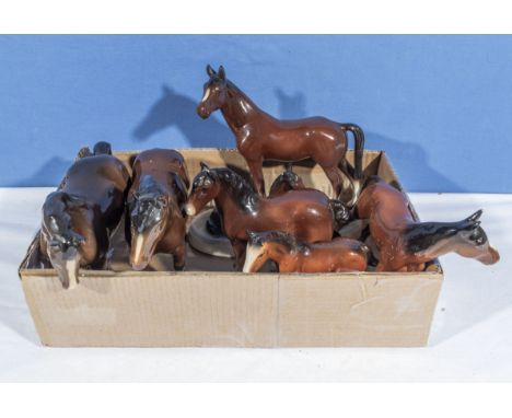Assorted ceramic horses