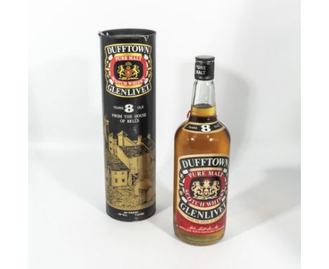 A bottle of Glenlivet Dufftown 8 year old Scotch Whisky 1 litre