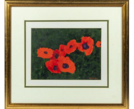 A framed print and an abstract painting