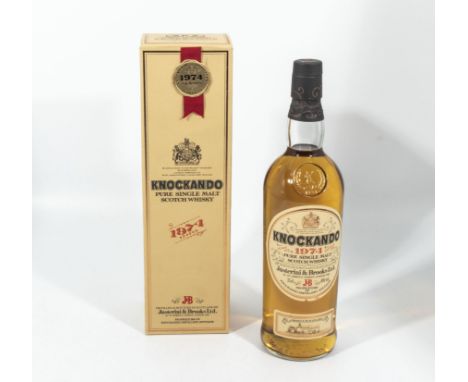 A bottle of Knockando 1974 Scotch whisky, 40% vol. 75cl. Season '74 bottled '86