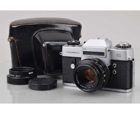 A Leitz Wetzlar Leicaflex SL SLR Camera, serial no 1370940, 1973, shutter working, meter responsive, self timer working, body