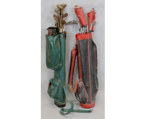 A quantity of vintage golf clubs, to include some Hickory shafted examples, maker's indistinct.