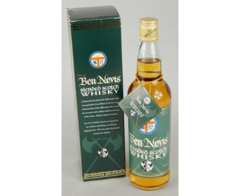 A bottle of Ben Nevis blended Scotch whisky, in original box. 