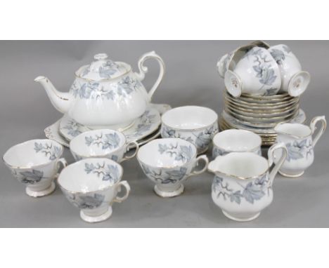 A Royal Albert Silver Maple pattern part tea service, to include teapot and cover