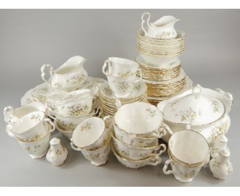 A Royal Albert Howorth pattern part dinner and tea service, to include a shaped tureen and cover