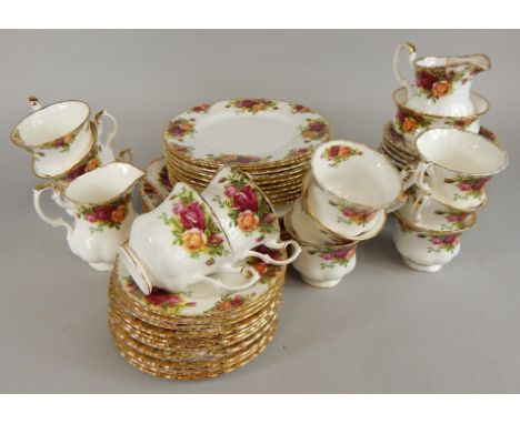 A Royal Albert Old Country Roses pattern part tea and dinner service.