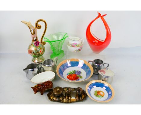 A mixed lot to include plated ware, ceramics, glassware and other. [W] 

NOTE: THIS LOT IS NOT AVAILABLE FOR IN HOUSE SHIPPIN