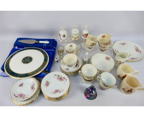 Royal Doulton, Wedgewood, Royal Albert - Ceramics to include tea service, ceramic dinner bells, cups, saucers, and similar. L