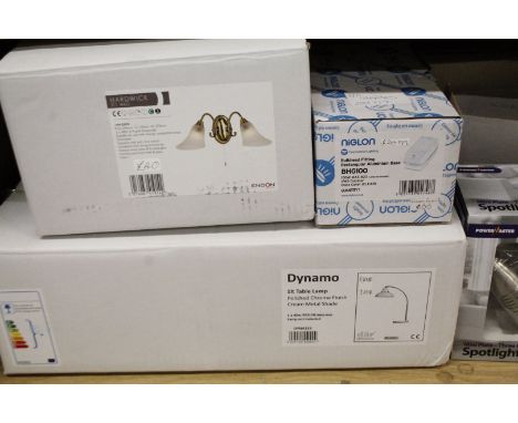 *Various as new electrical items, lighting etc, Baspo three prong spotlight, Energizer lighting etc. (a quantity, boxed) 