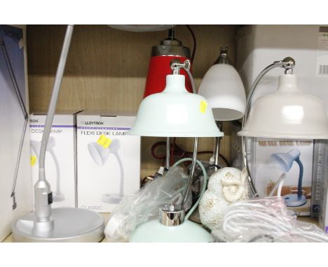 *Various as new electrical lighting, angle poise lamps, Flexi desk lamp etc. (a quantity, boxed).