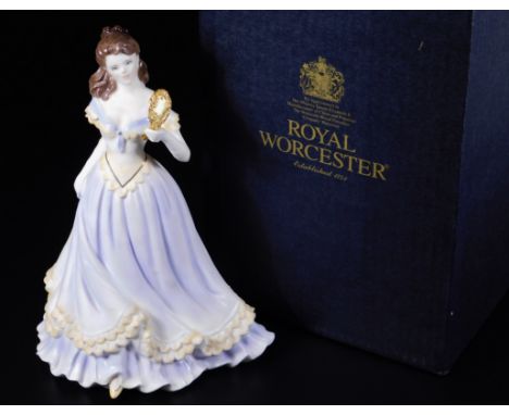 A Royal Worcester Reflection figure Daydreams, printed marks beneath, 21cm H.  (boxed)