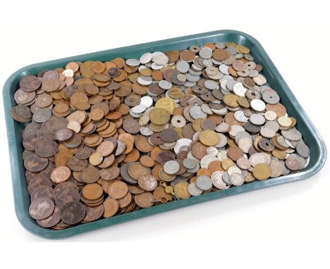 Various GB pre-decimal and other coins tokens, etc., quantity of pennies, Victorian and others.  (a quantity)From the estate 