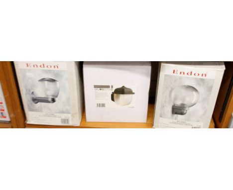 *Various as new exterior lighting, Endon wall light with shade, another similar, etc. (3)