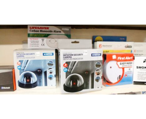*Various as new electrical items, Grove I-Box Twist bluetooth speaker, imitation security cameras with LED indicators, Groove
