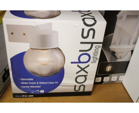 *Various as new electrical fittings, lighting, etc., outdoor lights. (a quantity, mainly boxed)