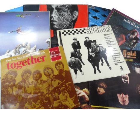 Records, 33rpm, etc., Janis Joplin Pearl, others to include The Who Tommy, Pink Floyd, The Jam, Rolling Stones, Specials, Mik