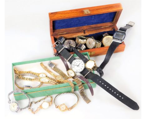 A quantity of collector's watches, to include ladies and gents wristwatches, Formo, Excalibur, Timex, Sekonda, Lorus, etc. 