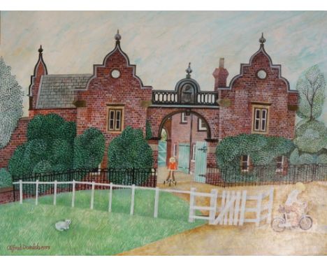 Alfred Daniels - Capesthorne, Cheshire, oil on artist board, signed lower left and dated 1975, inscribed verso Sketch taken f